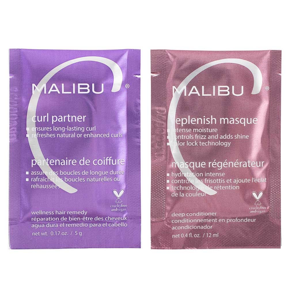Malibu C Mini Malibu Rehab Curl Partner 5g + Replenish Masque 12ml