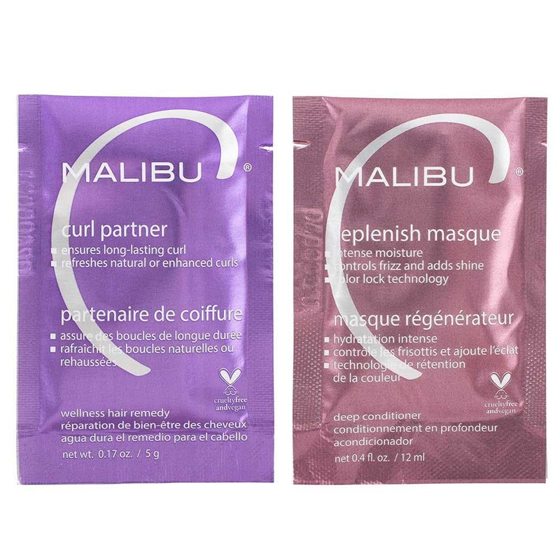 Malibu C Mini Malibu Rehab Curl Partner 5g + Replenish Masque 12ml