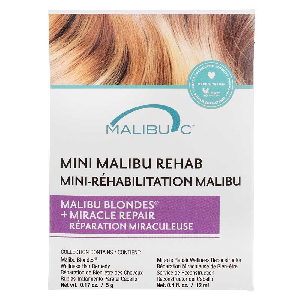 Malibu C Mini Malibu Rehab Malibu Blondes 5g + Miracle Repair Blonde 12ml