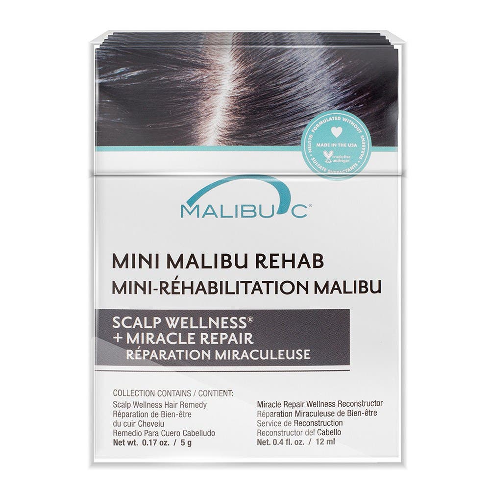 Malibu C Mini Malibu Rehab Scalp Wellness + Miracle Repair Cooling x12pc