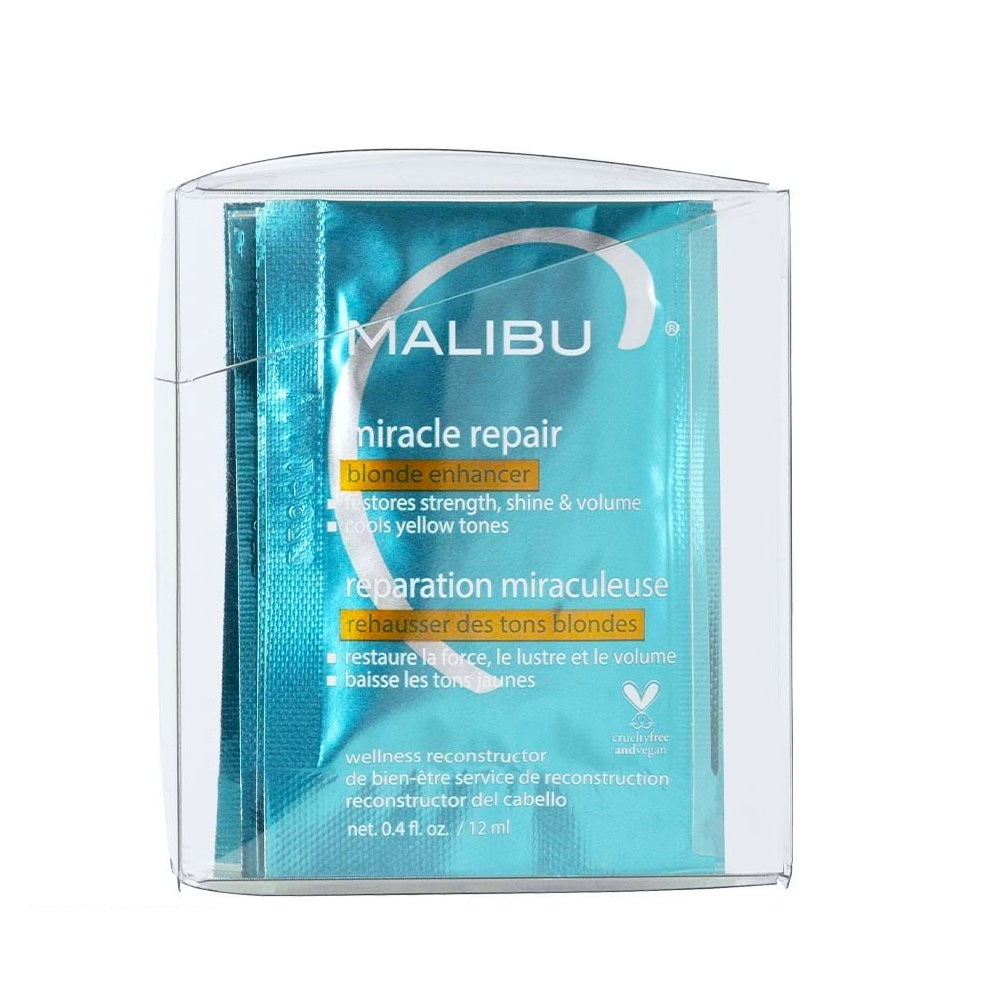 Malibu C Wellness Treatments 12pc - Miracle Repair Blonde Enhancing