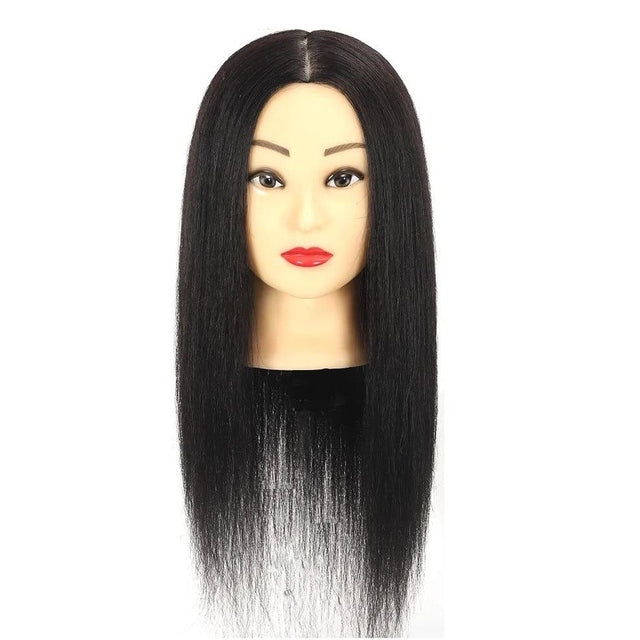 Mannequin Head Black Synthetic Hair 60cm / 24"