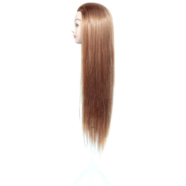 Mannequin Head Brown Synthetic Hair 60cm / 24"