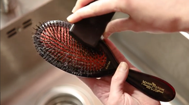 The Mason Pearson Cleaning Brush is the only tool officially approved by Mason Pearson to clean their iconic hairbrushes — without compromising a single bristle.