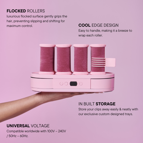 Mermade Digital Hot Rollers Pink 8041