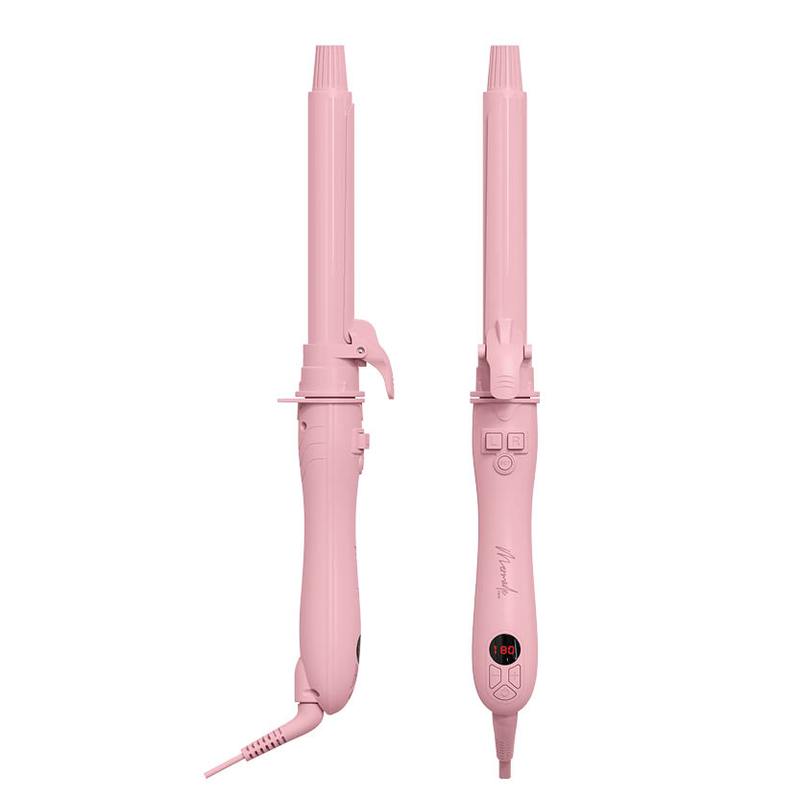 Mermade Hair Spin Curler Pink 25mm - Rotating curling wand