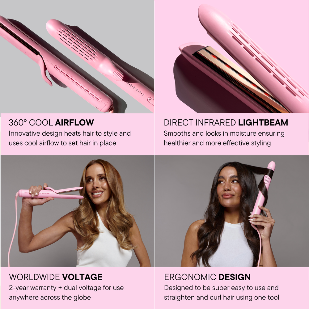 Mermade Infrared Styler Hair Straightener - Pink