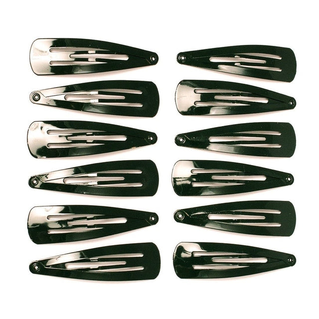 Mia Snip Snaps Glossy Metal Barrettes 12 Pieces - Green 00457