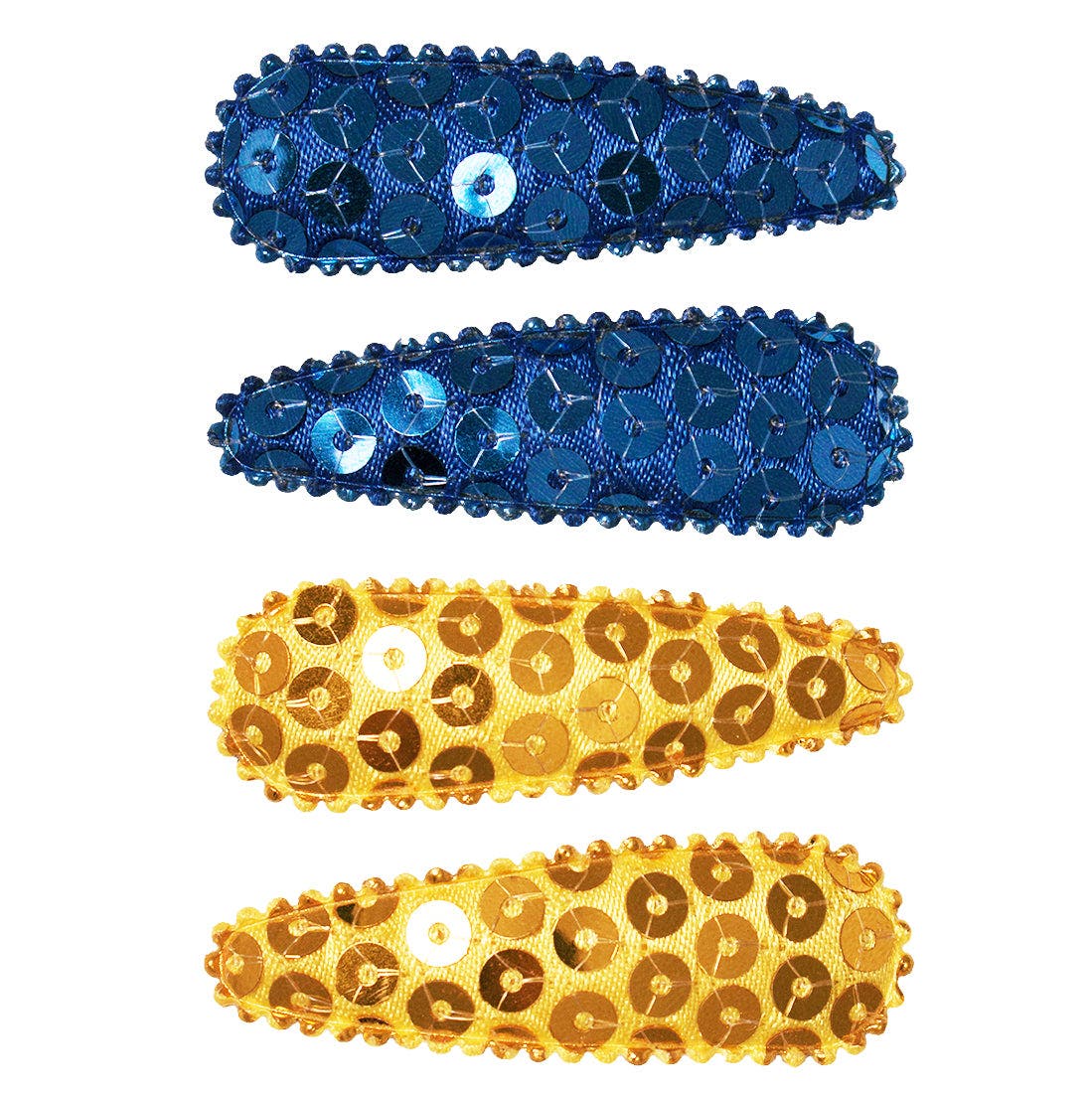 Mia Snip Snaps Sequins Barrettes - Royal Blue +Yellow 00462