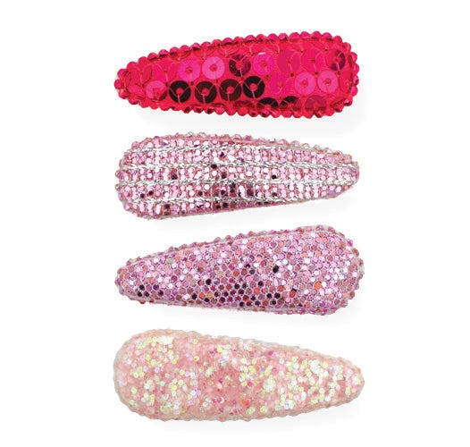 Mia Snip Snaps Sequins + Metallic Barrettes - Pink 00431-B