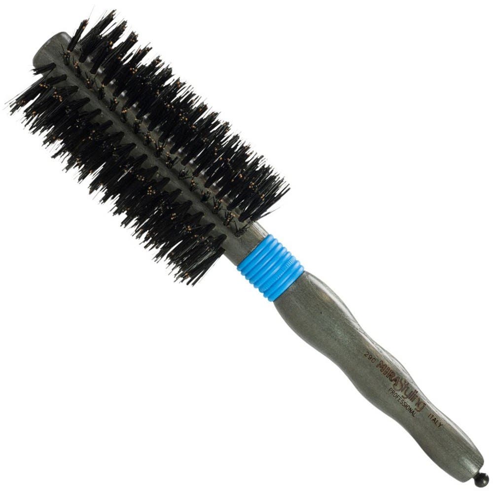 Mira 290 Boar Bristle / Nylon Radial Professional Hair Brush - 60mm Blue Ring