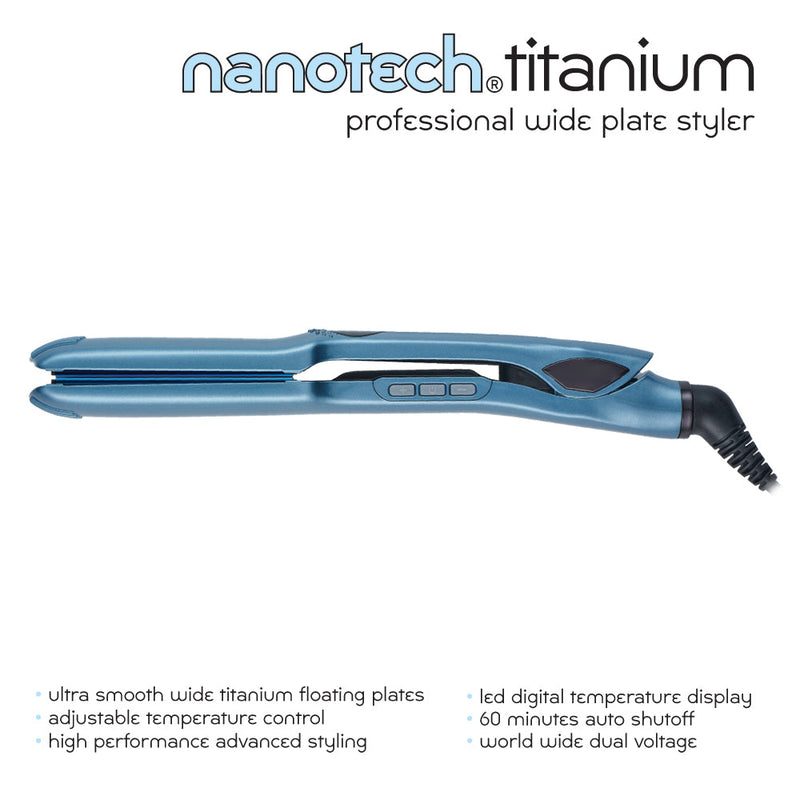Nanotech Titanium Professional Wide Plate Hair Straightener THLC07