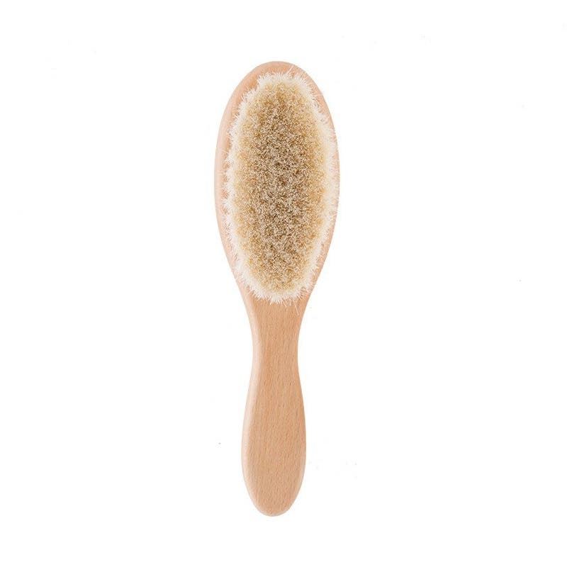 Natural Wooden Hair Brush 100% Natural Goat Bristle