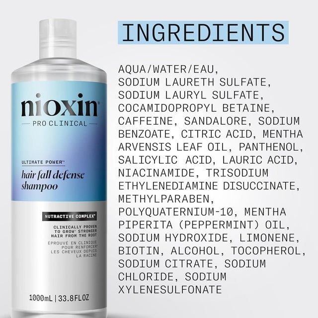 Nioxin Hair Fall Defense Shampoo 1L