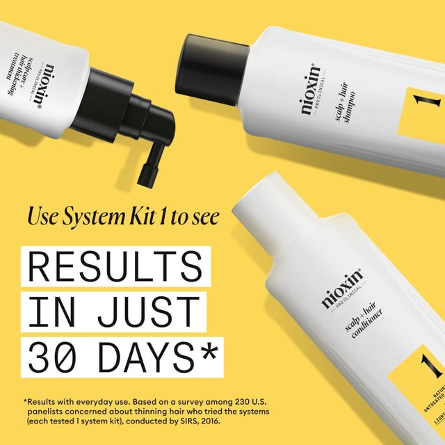 Nioxin System 1 Scalp Care + Hair Thickening System TRIO Kit 300ml+300ml+100ml *NEW