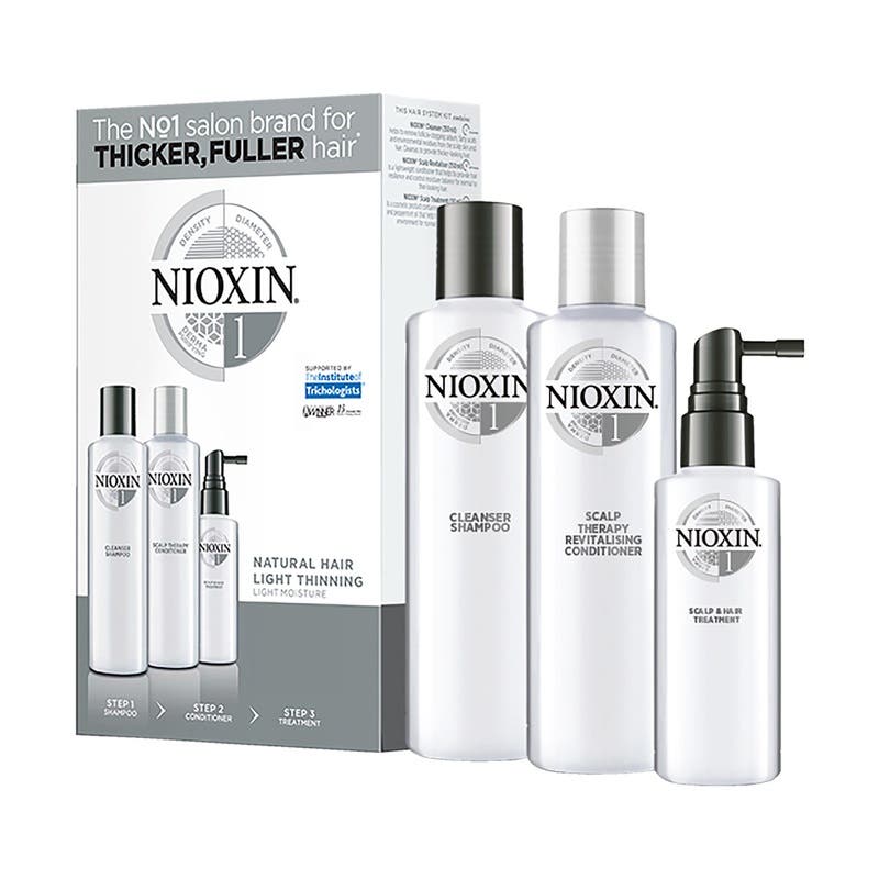 Nioxin System 1 Trial Kit for Natural Hair 150ml + 150ml + 50ml