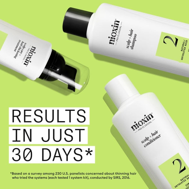 Nioxin System 2 Scalp Care + Hair Thickening System TRIO Kit 300ml+300ml+100ml *NEW