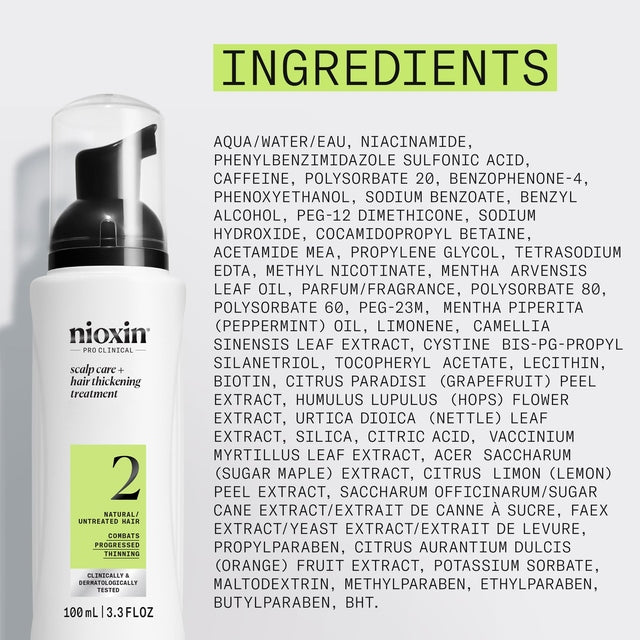 Nioxin System 2 Scalp + Hair Treatment - Serum 100ml *NEW
