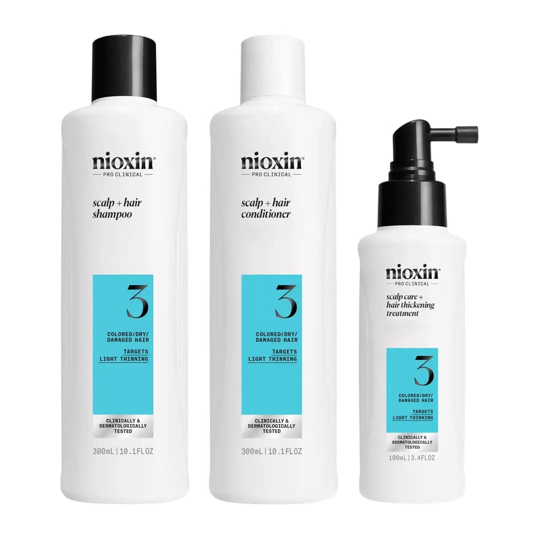 Nioxin System 3 Scalp Care + Hair Thickening System TRIO Kit 300ml+300ml+100ml *NEW