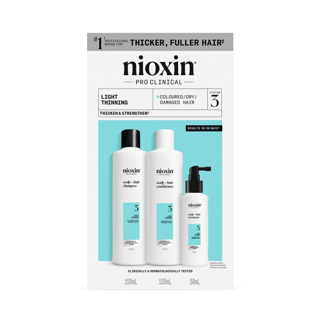 Nioxin System 3 Scalp Care + Hair Thickening System Trial Kit 150ml+150ml+40ml *NEW