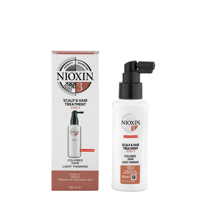 Nioxin System 3 Scalp & Hair Treatment Colored Hair, Light Thinning, Color Safe 100ml