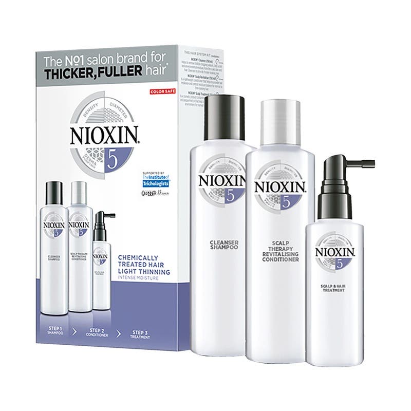 Nioxin System 5 Trial Kit for Bleached / Chemically Treated Hair 150ml + 150ml + 50ml