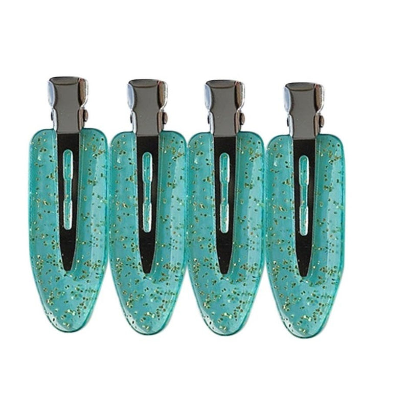 No Crease or Bend Beauty Hair Clips Candy Colour 4 Pieces - Glitter