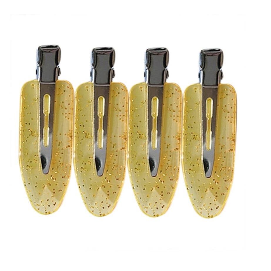 No Crease or Bend Beauty Hair Clips Candy Colour 4 Pieces - Glitter