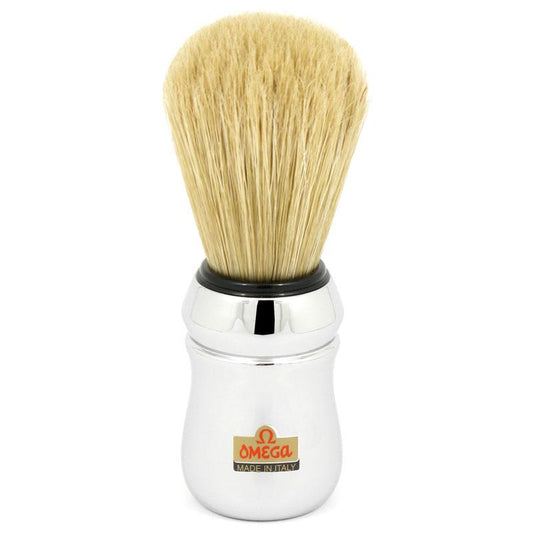 Omega Silver Handle Long Bristel 100% Pure Bristles Shaving Brush / Made in Italy