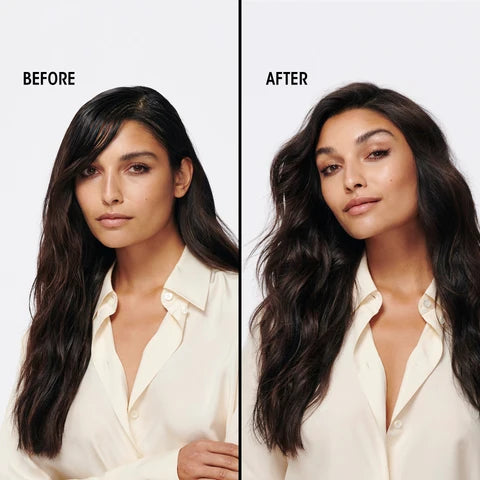 Shake well. Hold 20–30cm from roots and spray onto oily or flat areas. Wait 30 seconds, then massage in and brush or shake out for a refreshed, voluminous finish.