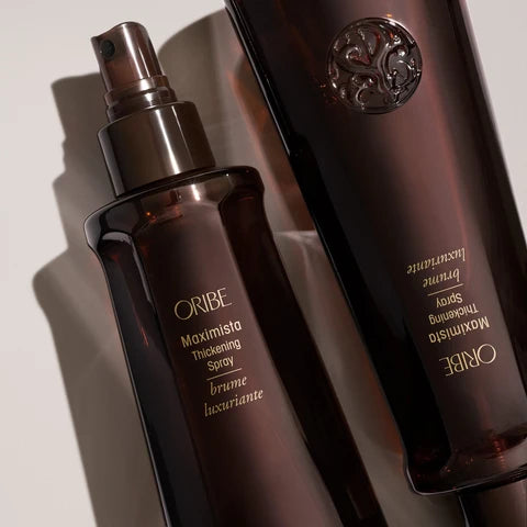 Oribe Maximista Thickening Spray 200ml: Spray onto damp hair section by section from roots to ends, then blow-dry for maximum volume and thickness.