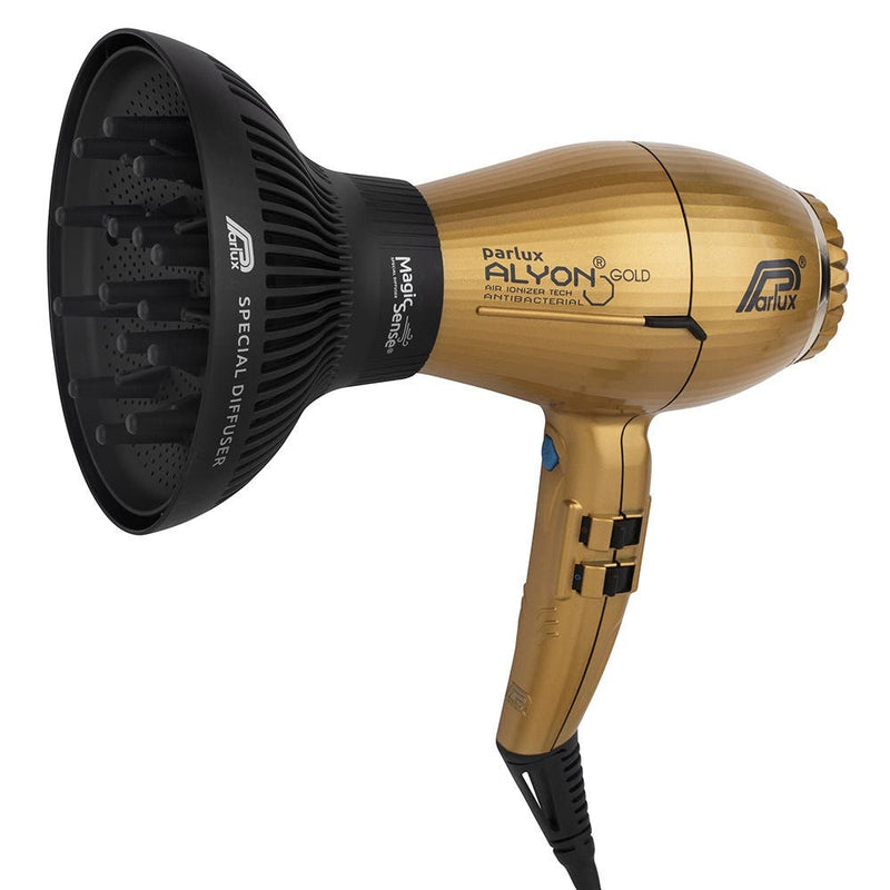 Parlux Alyon Air Ionizer Tech Hair Dryer - Gold comes with Diffuser Pack
