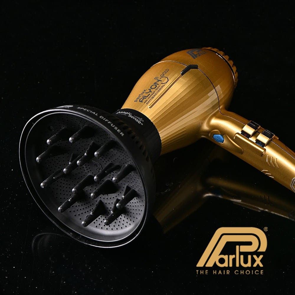 Parlux Alyon Air Ionizer Tech Hair Dryer - Gold comes with Diffuser Pack
