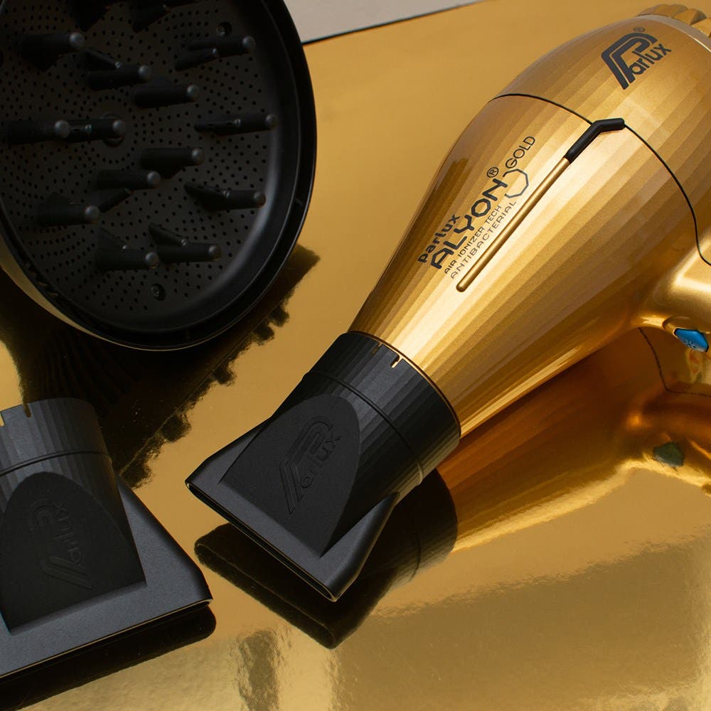 Parlux Alyon Air Ionizer Tech Hair Dryer - Gold comes with Diffuser Pack