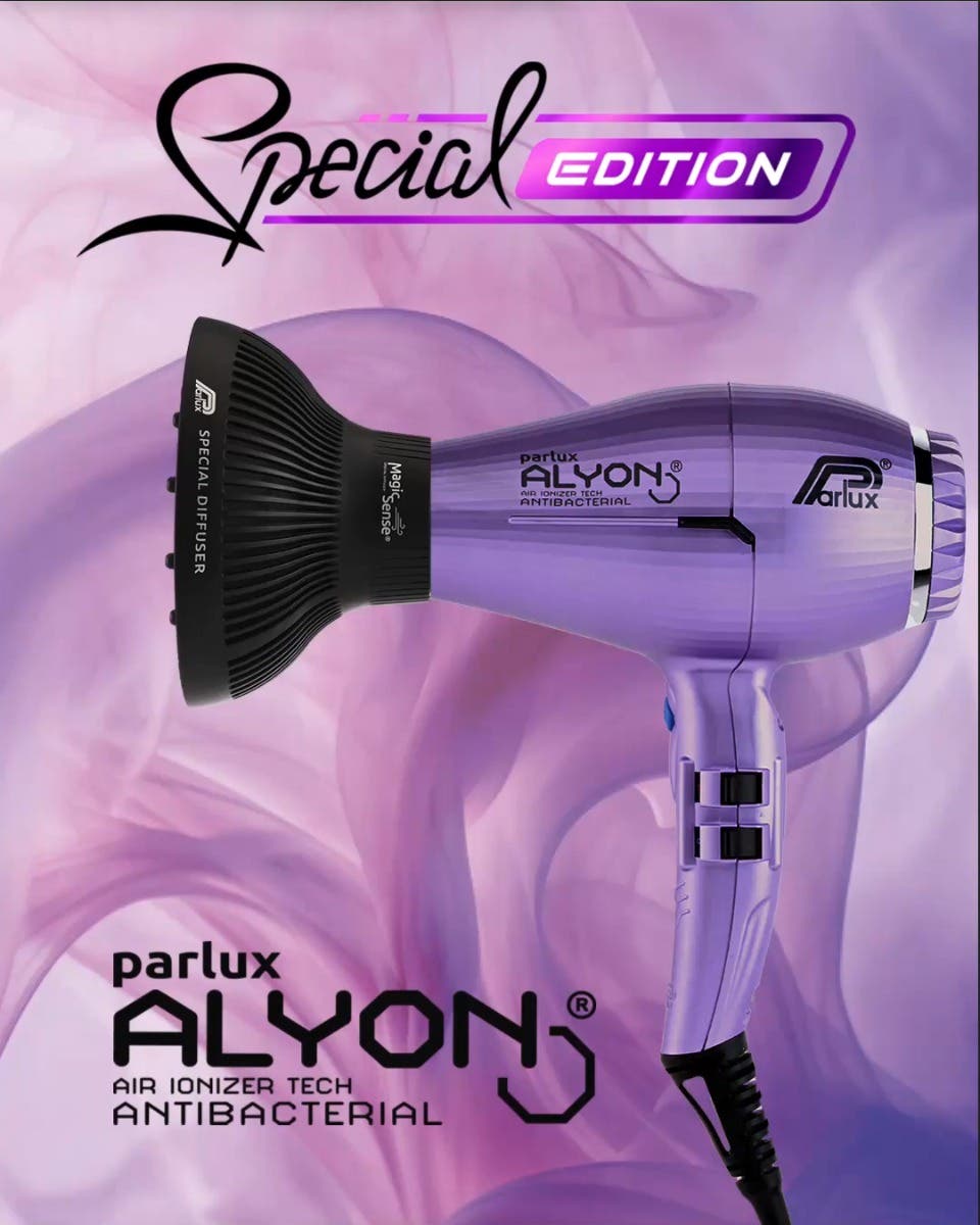 Parlux Alyon Air Ionizer Tech Hair Dryer - Lilac comes with Diffuser Pack