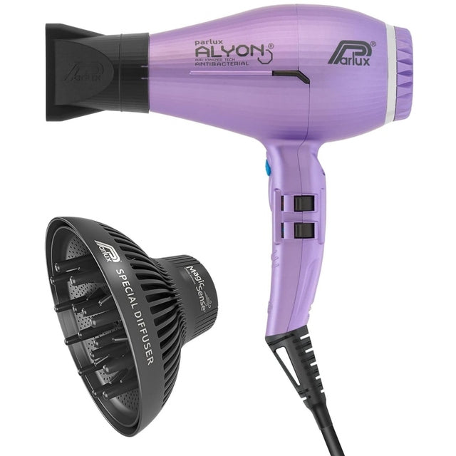 Parlux Alyon Air Ionizer Tech Hair Dryer - Lilac comes with Diffuser Pack