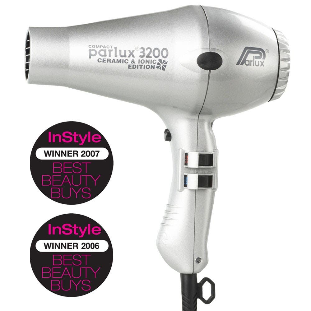 Parlux Compact 3200 Ceramic & IONIC Edition Hair Dryer - Silver