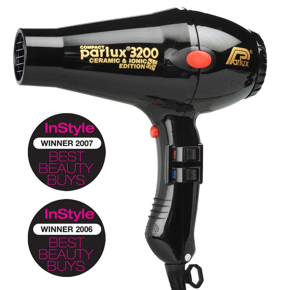 Parlux Compact 3200 Ceramic & IONIC Edition Hair Dryer - Black