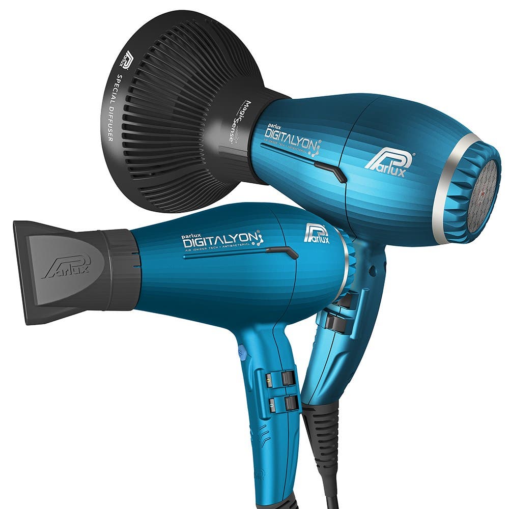 Parlux Ionic Tech DigitAlyon Hair Dryer - Blue with Diffuser Pack
