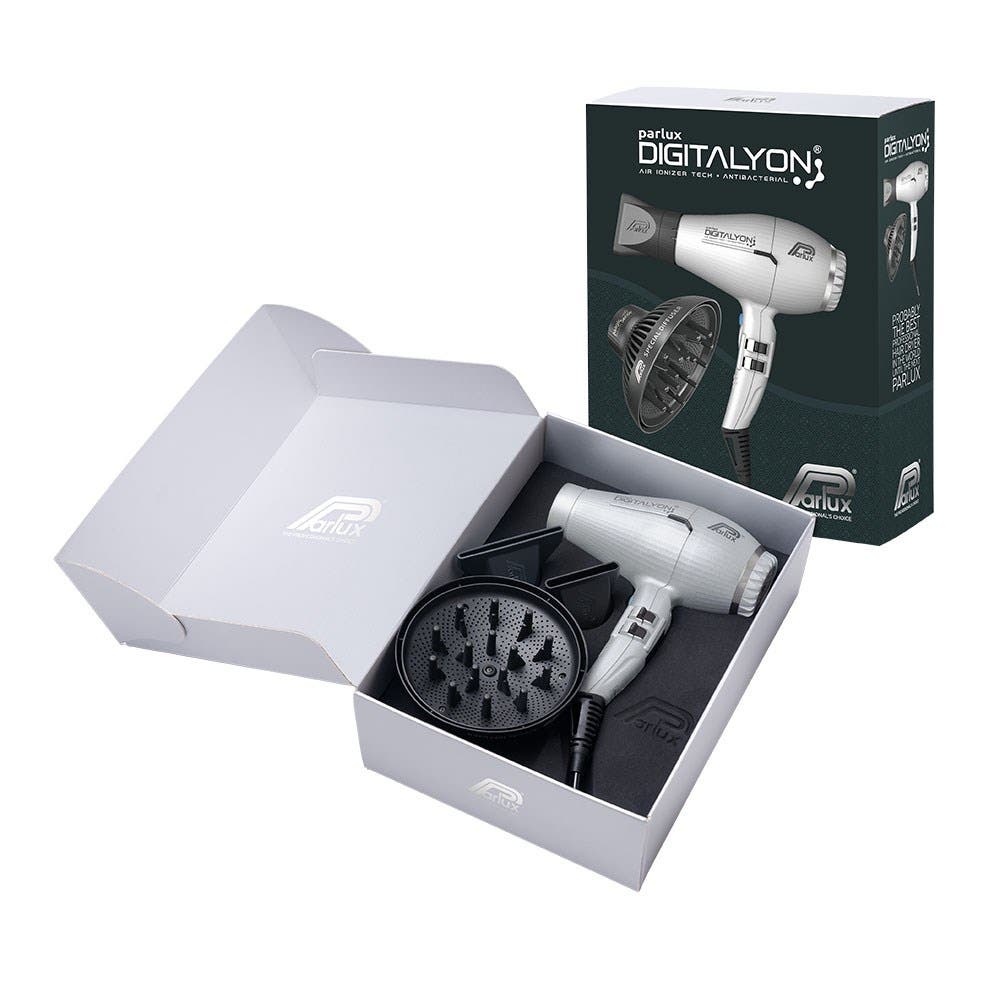 Parlux Ionic Tech DigitAlyon Hair Dryer - Silver with Diffuser Pack