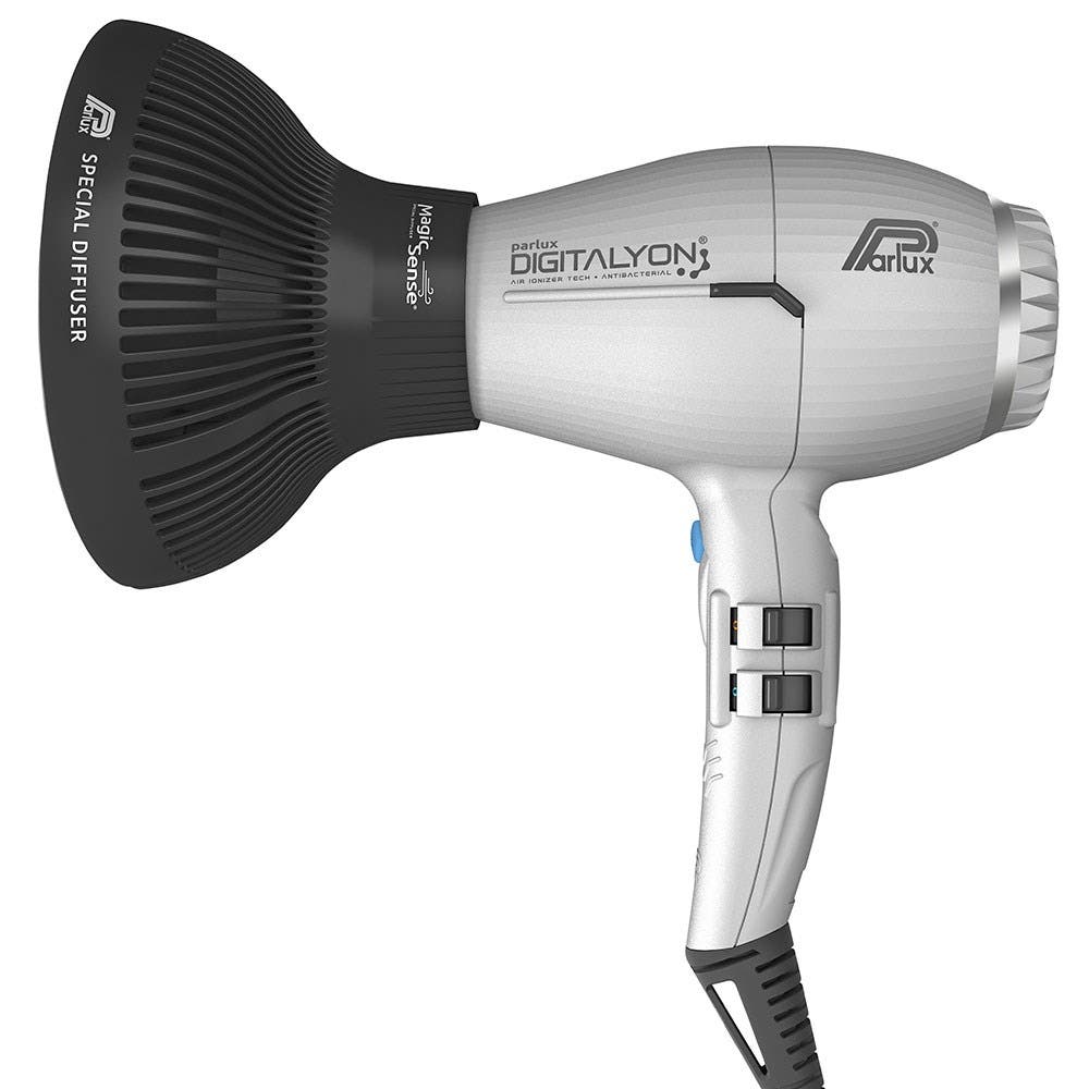Parlux Ionic Tech DigitAlyon Hair Dryer - Silver with Diffuser Pack