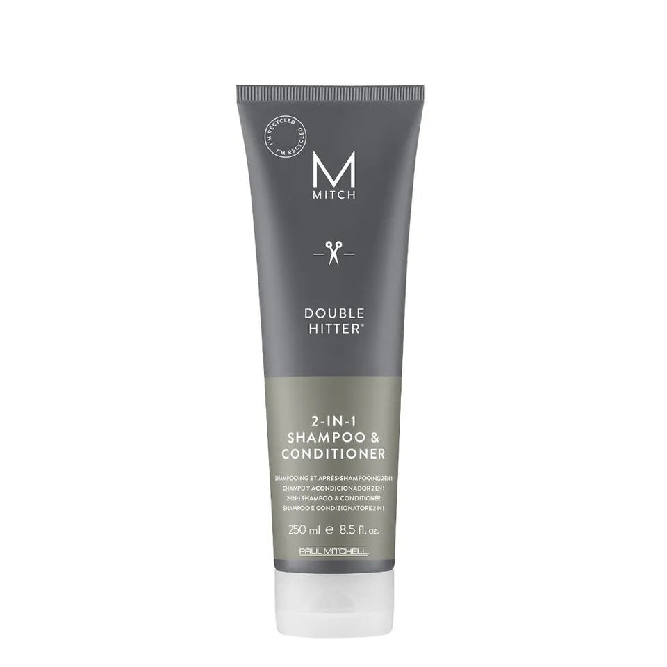 Paul Mitchell Mitch Double Hitter, 2-in-1 Shampoo & Conditioner 250ml