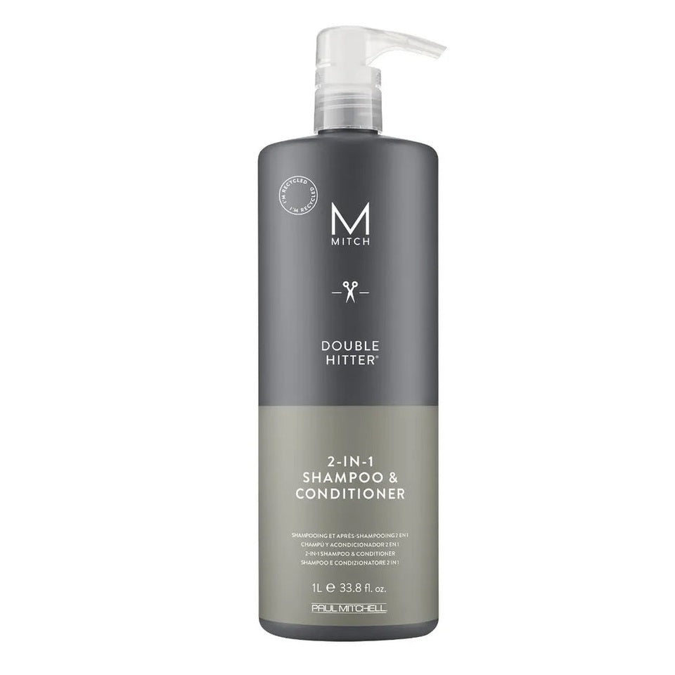 Paul Mitchell Mitch Double Hitter, 2-in-1 Shampoo & Conditioner 1L