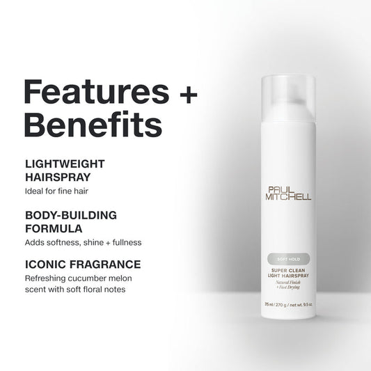 Paul Mitchell SOFT HOLD Super Clean Light Hairspray 315ml