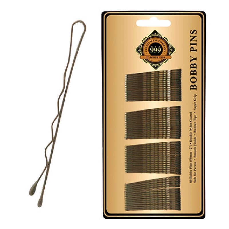 Premium Pin Company 999 Bobby Pins 2" - Bronze 60pk