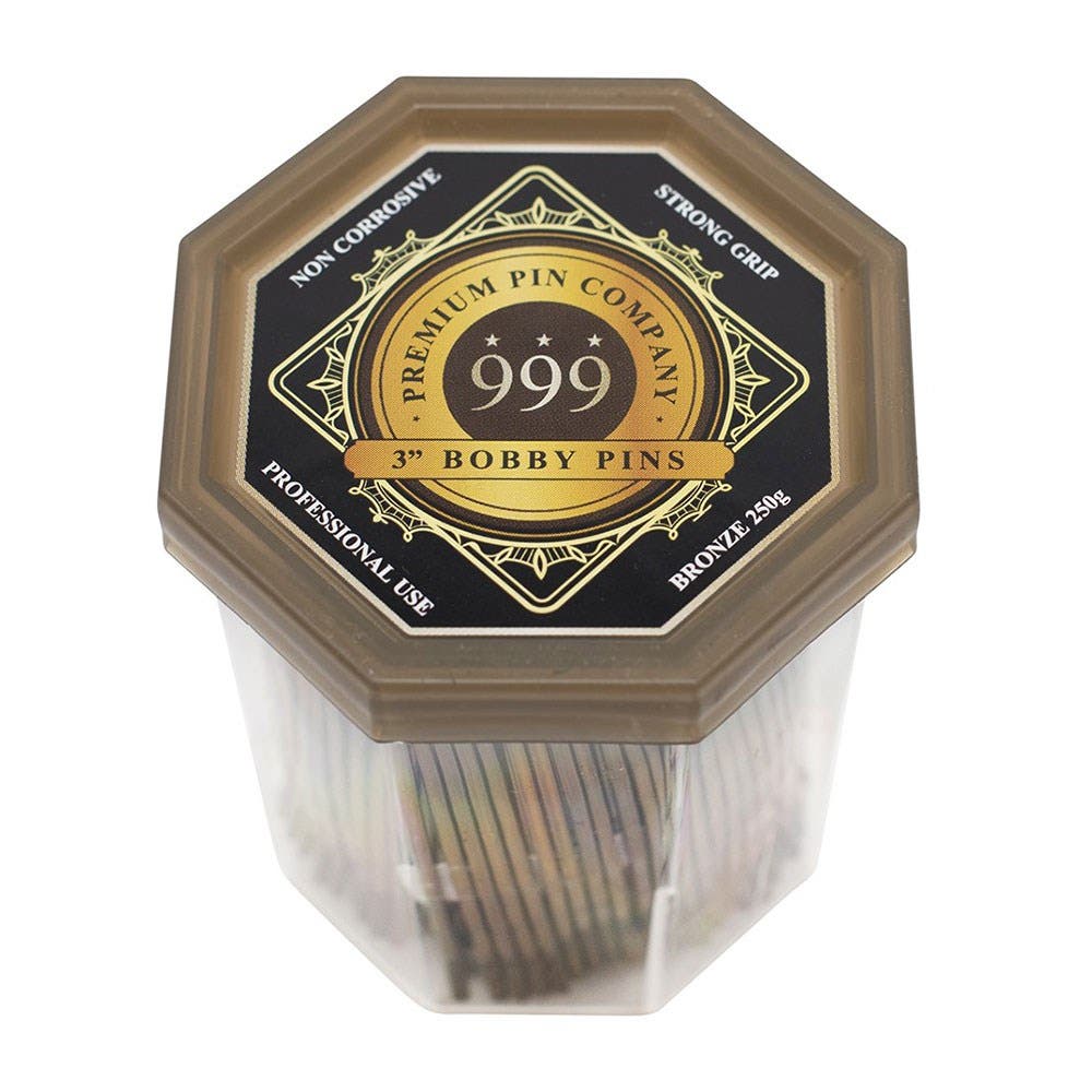 Premium Pin Company 999 Bobby Pins 3" 250g tube - Bronze