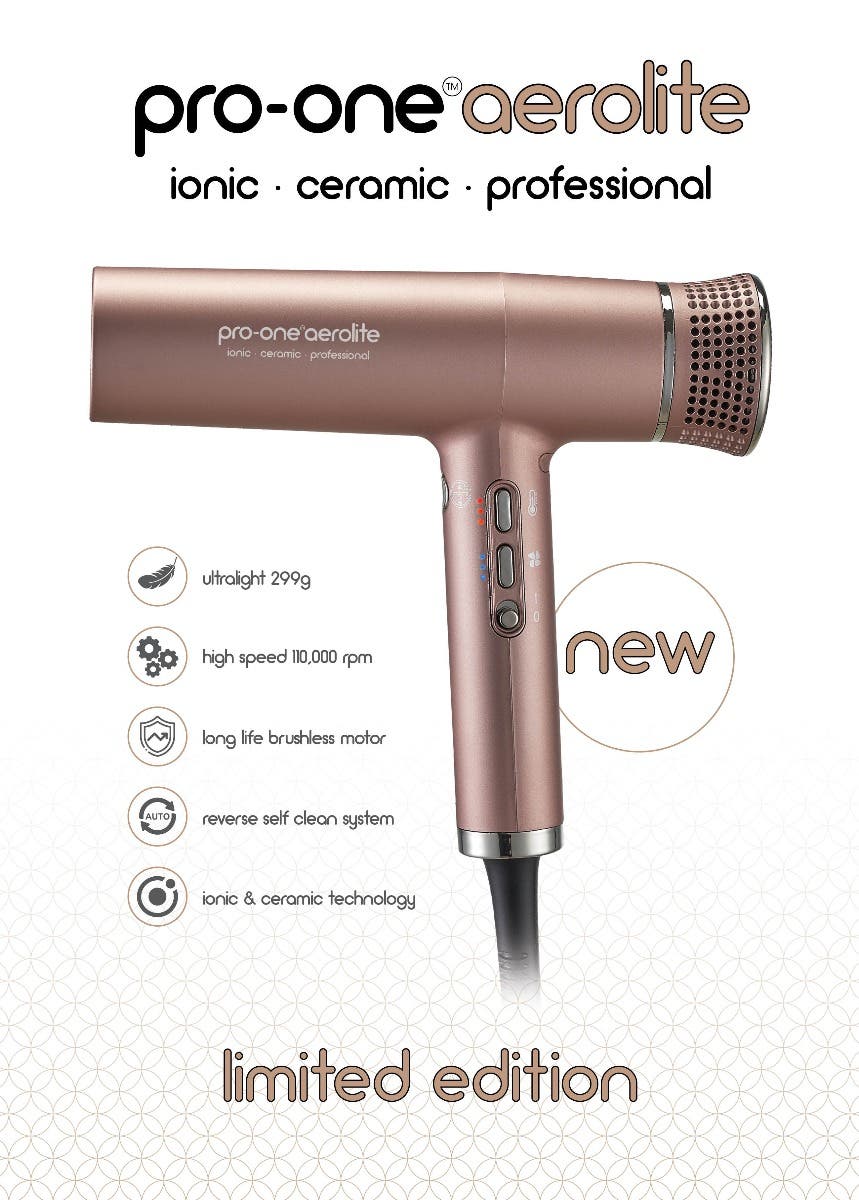 Pro-One Aerolite Hairdryer - Gold