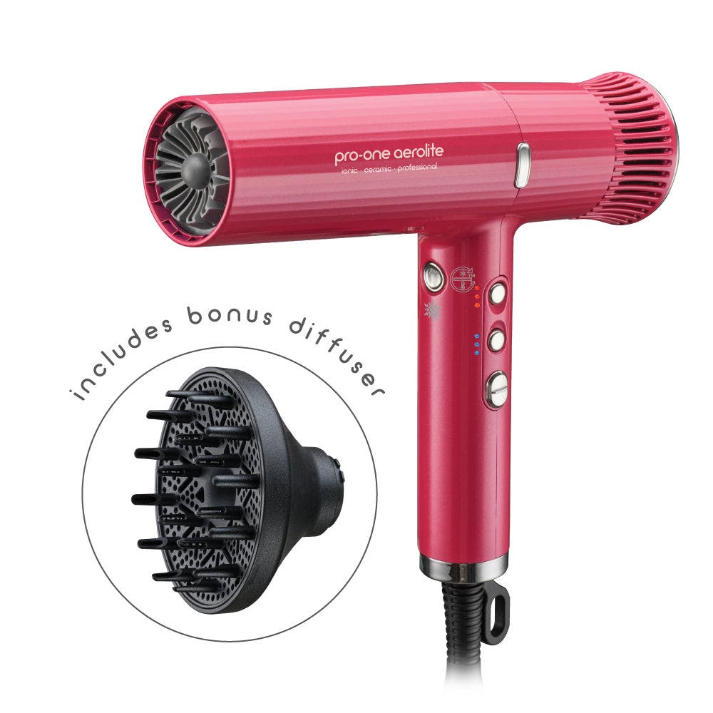 Pro-One Aerolite Hairdryer PRO07 - Pink Diamond