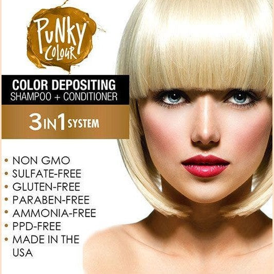 Punky Colour 3-in-1 Color-Depositing Shampoo + Conditioner - Blondetastic