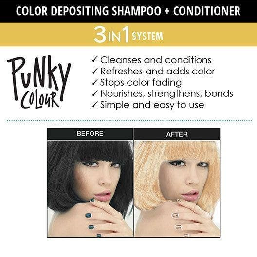 Punky Colour 3-in-1 Color-Depositing Shampoo + Conditioner - Blondetastic